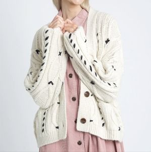 Native Youth Madelyn Cardigan Knit Women's Small